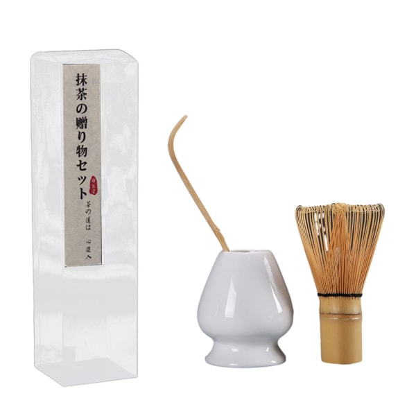 Utsökt och praktiskt japansk Matcha- set för te white