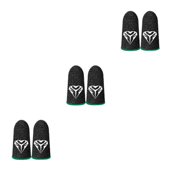 1/2/3/5 Telefon Mobilspel Finger Sleeve För Tummen Handskar Green 45x25mm 3Set