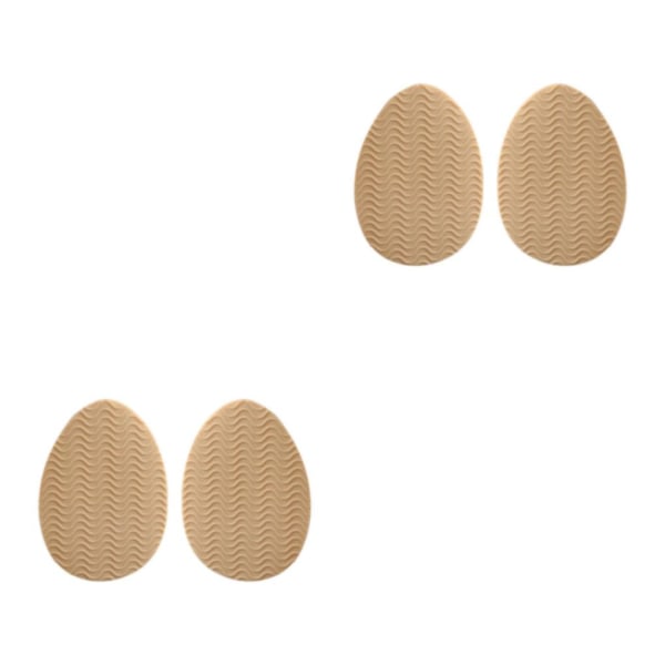 1/2/3/5 Non För Slip Shoe Pads Självhäftande gummi för hög Round Head Khaki 2Set
