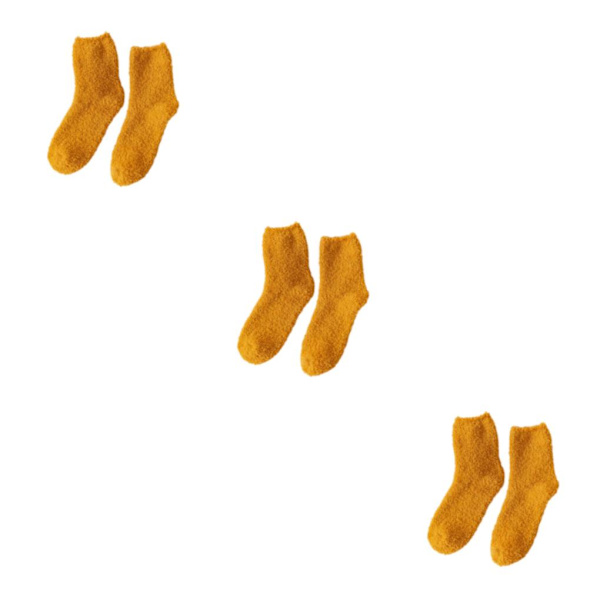 1/2/3/5 10 stycken extra tjocka och elastiska mjuka strumpor Yellow 3PCS