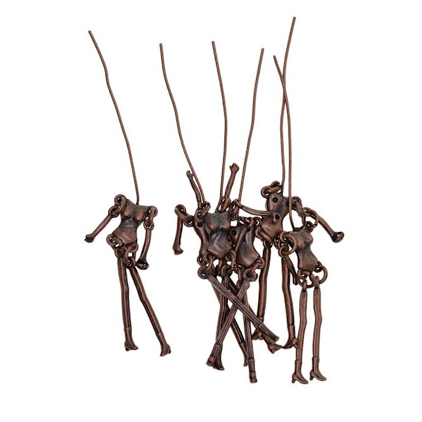 1/2 6st Mänskligt skelett Kroppen DIY Dockor Hängen Smycken Copper 90mm 1Set