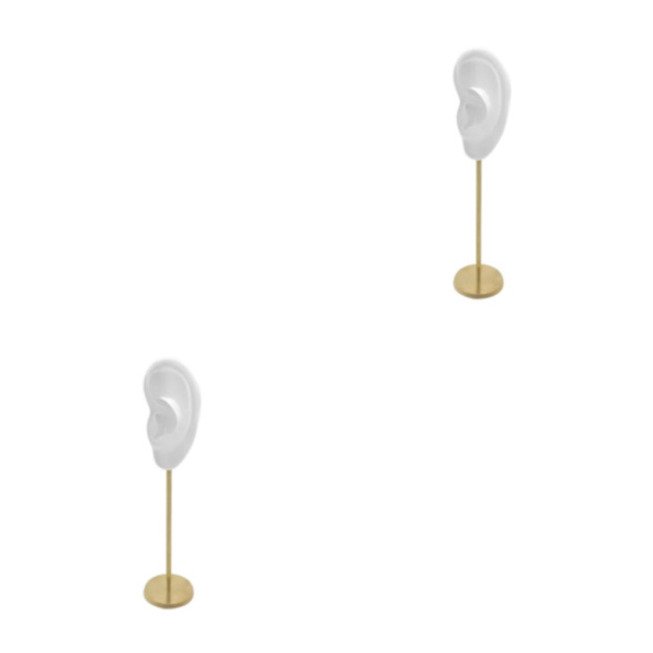 1/2/3 Örhänge Display Stand Human Ear Model Stud Holder Showcase Left Translucent Height: 18cm 2Set