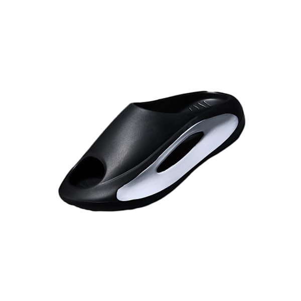 Unisex tofflor Bekväma sandaler med öppen tå Dusch Badrum EVA Black Size 38-39