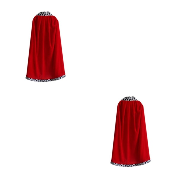 1/2 King Cape King Robe Cloak Kostymtillbehör för maskerad 90cm for Kids 2Set