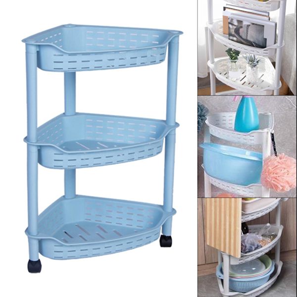 1/2/3 badrumsförvaring Fristående 3 lager för kontor blue middle 1 Pc