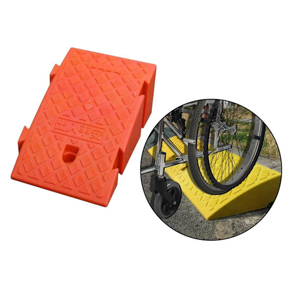 Halkfri bärbar trottoarramp Tröskelramp för rullstol Trottoarramp Red 16cm