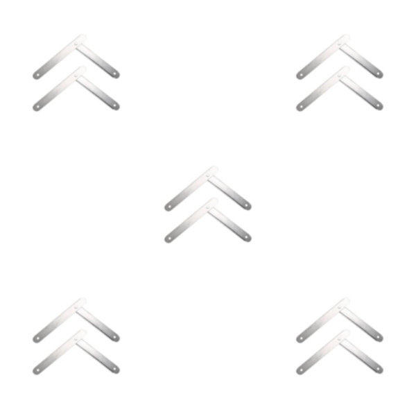 1/2/5 2x hopfällbar stegstege Gångjärnsfäste Stepstegar Tie White 34cm 2 pcs 5PCS