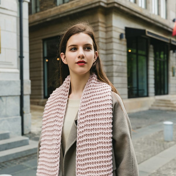 Hög tät och repsäker lång halsduk för vinterscarf hona Winered