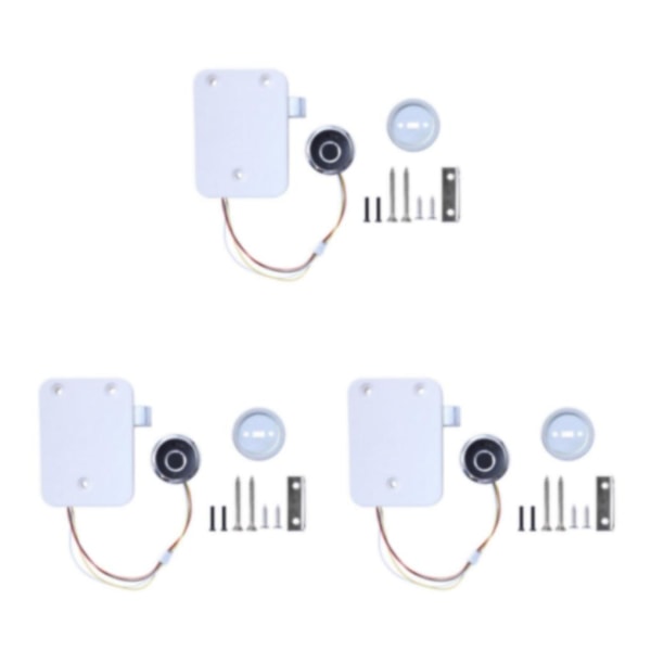 1/2/3/5 Nyckellöst Smart Lådlås för hemmakontorsskåp med White 3PCS