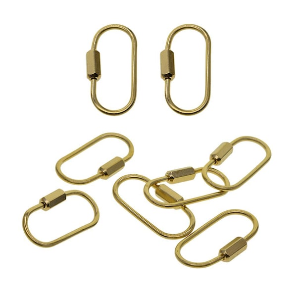 1/2/3 2/6 stycke mässing skruvlås Nyckelring Ring Creative Craft Bronze 6 Pcs 1Set