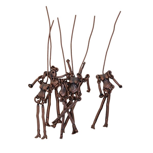 1/2 6st Mänskligt skelett Kroppen DIY Dockor Hängen Smycken Copper 90mm 1Set