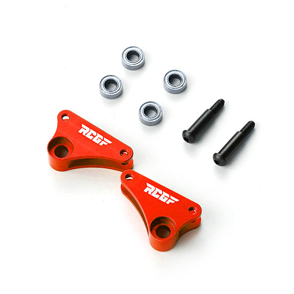 RCGOFOLLOW 2-delad aluminiumlegering Slitstark dragstångssäte för 1/16 Red