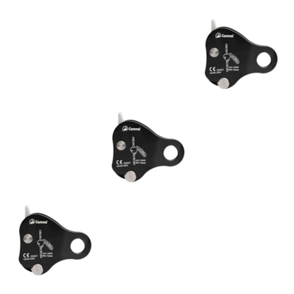 1/2/3/5 Säkerhetsrep Grip Bergsklättring Arborist Fallskydd Black 3PCS