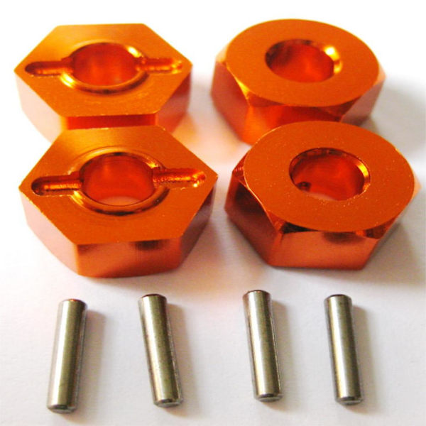 Aluminiumlegering starkt hjul sexkantsfäste för 1/10 AXIAL SCX10 RC Orange