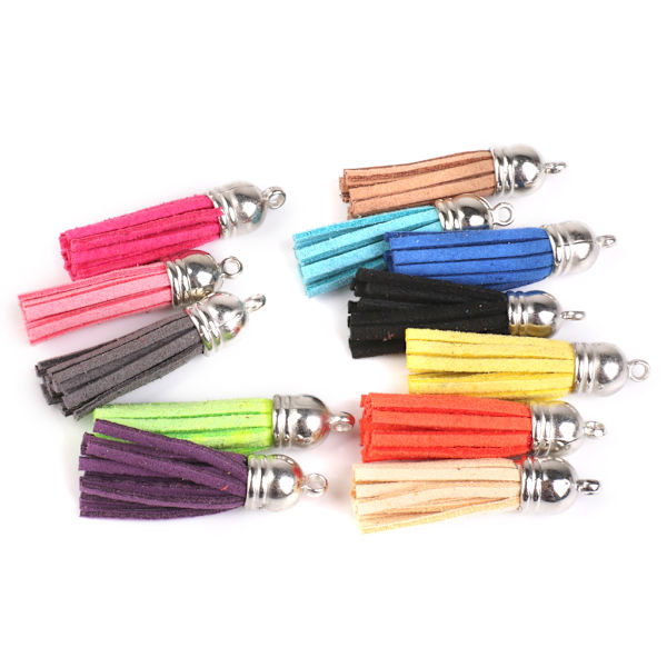 Sammet tofs CharmHängen för väskor Nyckelringar DIY-dekor 12st 4cm