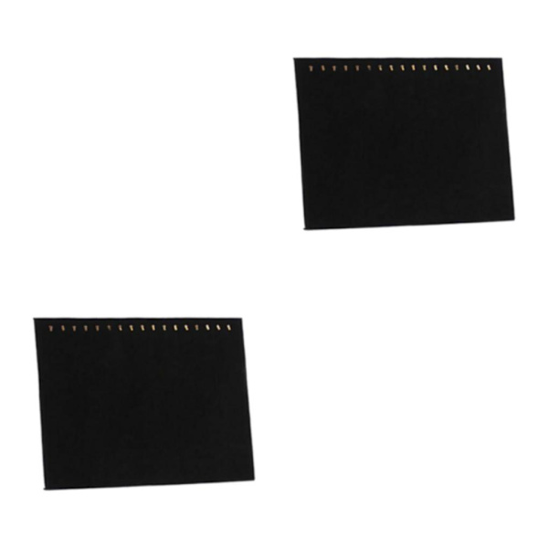 1/2 17 Hook Halsband Smycken Display Stand Pad Fack för Shower Black 30x37cm 2Set