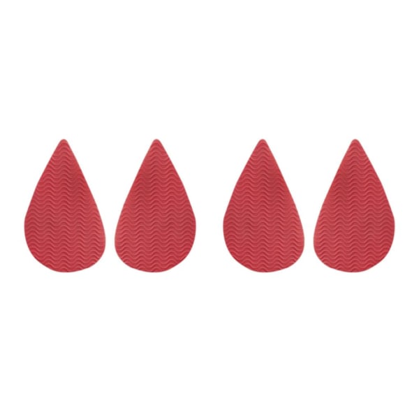 1/2/3/5 Non För Slip Shoe Pads Självhäftande gummi för hög Tip Head Red 2Set