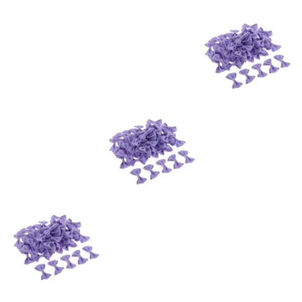 1/2/3/5 50 stycken söta satängrosettband Applikationsutsmyckningar Light Purple 3.7×2cm 3Set
