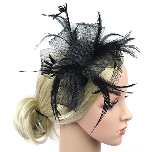 Feather Fascinators Dambröllop Brudbröllop Roaring 20s Headpieces