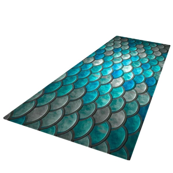 Printed 3D Golvmatta Runner Non-För slip Area Rug Scale Pattern