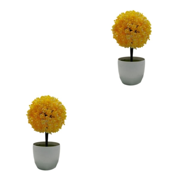 1/2 bred tillämpning konstgjord växt för ett mångsidigt hem yellow 2PCS