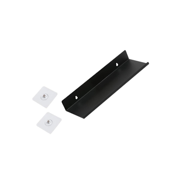1/2/3 Skadefri För flytande väggmonterad hylla för hemmet Black M 2PCS