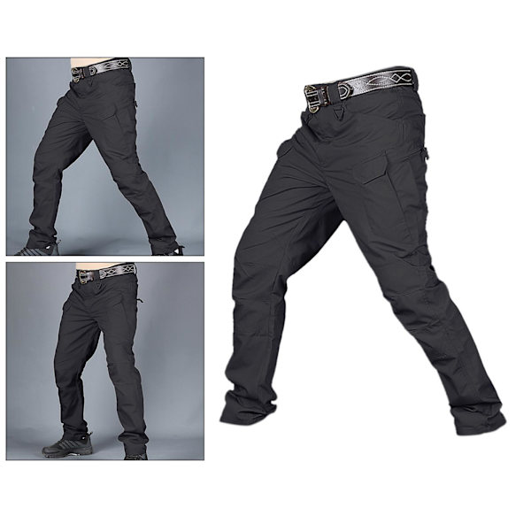 Herr Streetwear Casual Cargo Arbetsbyxor Amy Byxor Multi Black XXL