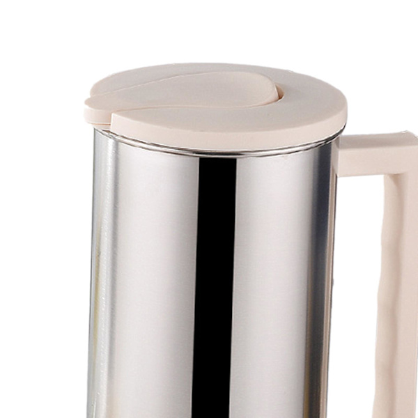 1,6L kallvattenkokare och lock metallvattenkanna för Beige 10 x 23cm