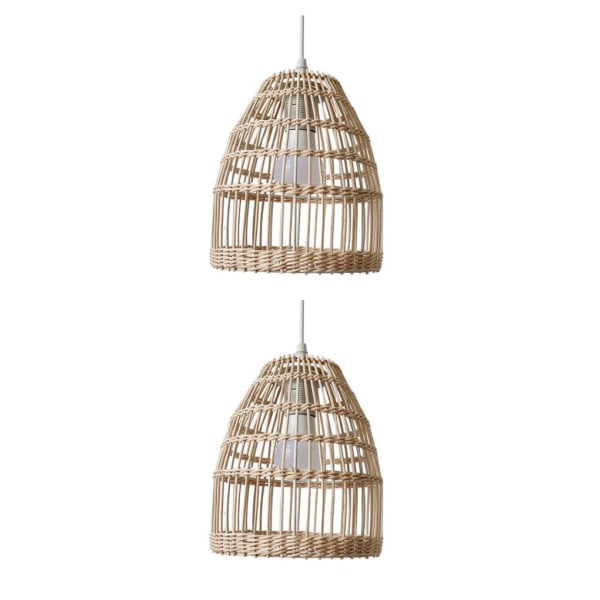 1/2/3 Rotting Lampskärm Boho Scandi Hanging Handgjord för hemmet 2PCS