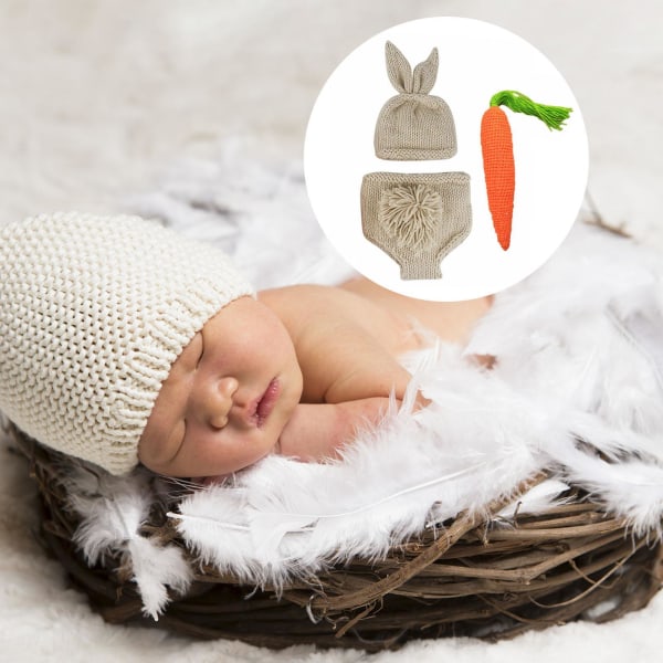 1/2 1 Set Nyfödd Baby Fotokläder För Princess Jumpsuit With Radish 0-3 Months 1Set