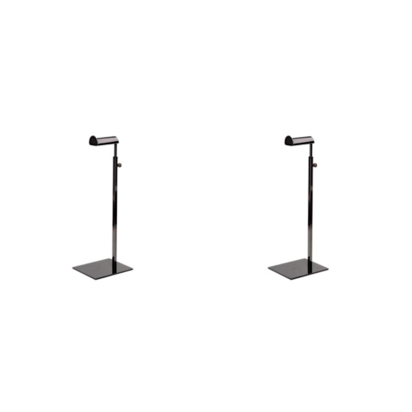 1/2/3 justerbar metallhandväskhållare för handväska Black Steel Mirror 2PCS