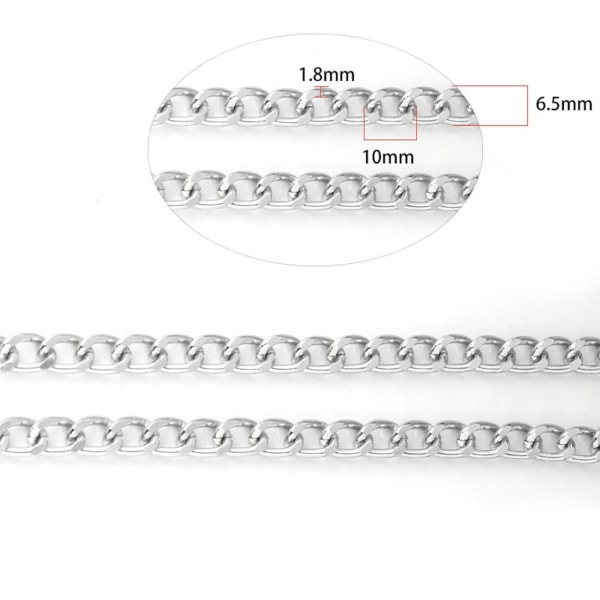 1/2 trottoarkedjor Twisted Cross Cable Chain DIY smyckesfynd Silver 5Meters 1Set