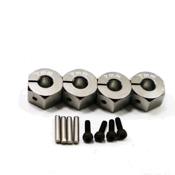 RCGOFOLLOW 2st Mässing Stark Hjul Hexmontering För 1/18 Adapter Titanium