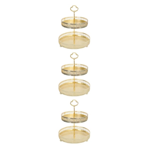1/2/3 Nordic Texture Förvaringsbricka Dubbel Frukt Snack Förvaring Stripe Height 25cm 3Set