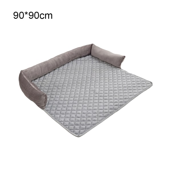 Hushållsvinter Pet Plysch Mat Soffa Soffunderlag Medium Animal Grey Purple 90x90cm