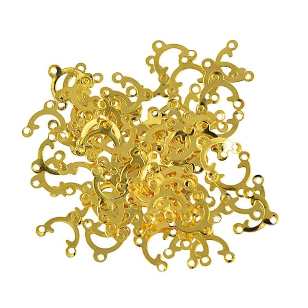 2/3/5 Filigree För Triangel 3 håls Connector Joiner Smycken DIY Gold 5Set