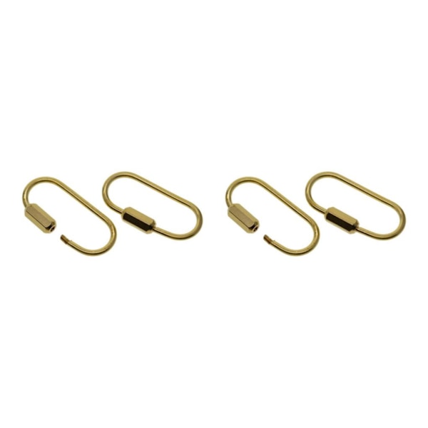 1/2/3 2/6 stycke mässing skruvlås Nyckelring Ring Creative Craft Bronze 2 Pcs 2Set