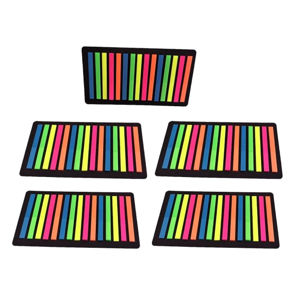 5 stycken Färgade Sticky Tabs Sticky Notes Flaggadekaler för