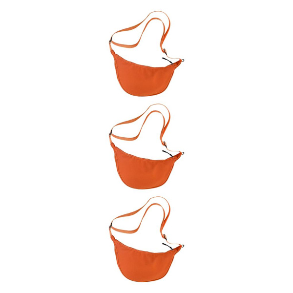 1/2/3/5 Kvinnor Flickor Dumpling Bun Arbetsväska Casual Nylon Orange 3PCS