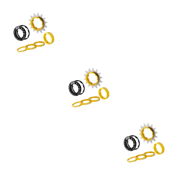 1/2/3/5 14T Single Speed ​​Svänghjul Adapter Kassett distanser gold 14T 3PCS