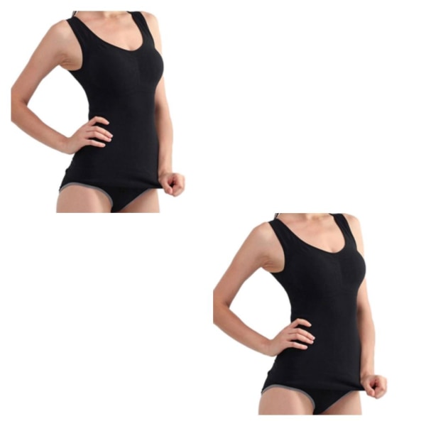 1/2/3 Damväst Fitness Bröststöd Toppar Andas Black XXL 2PCS