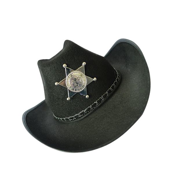 Damer Män Western Cowboyhatt Solhatt med String För Jazzhatt Black