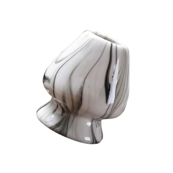Traditionellt Matcha vispställ Teaware Tea Ceremony Chasen Stand Black and White 6.5 x 7.5cm