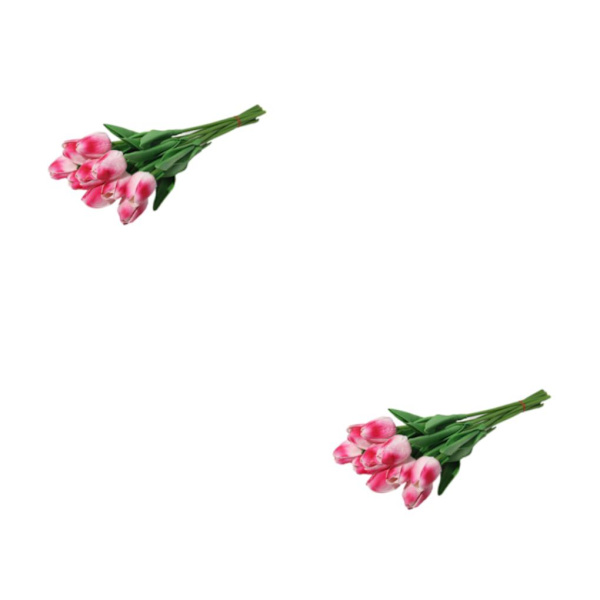 1/2/3 10påse Simulerade tulpaner Ljusa och charmiga blommor för roseo 2PCS