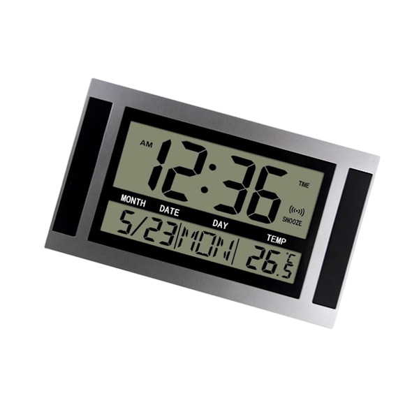 1/2 Digital Väckarklocka Nattställ Timer 12/24H Timing Vägg Silver Black 1 Pc