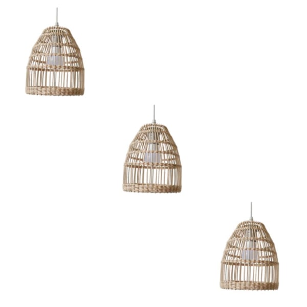 1/2/3 Rotting Lampskärm Boho Scandi Hanging Handgjord för hemmet 3PCS