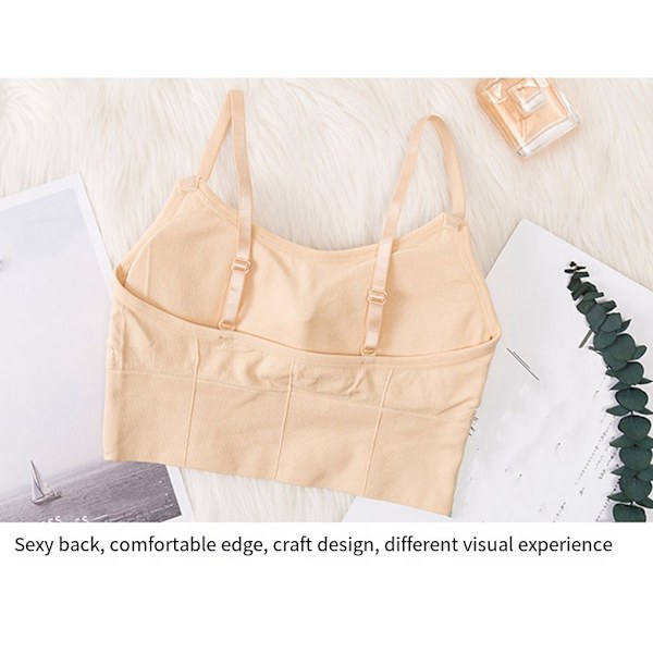 1/2/3/5 Dam Tank Crop Top BH Sexiga Underkläder Underkläder Bralette Black 1 Pc