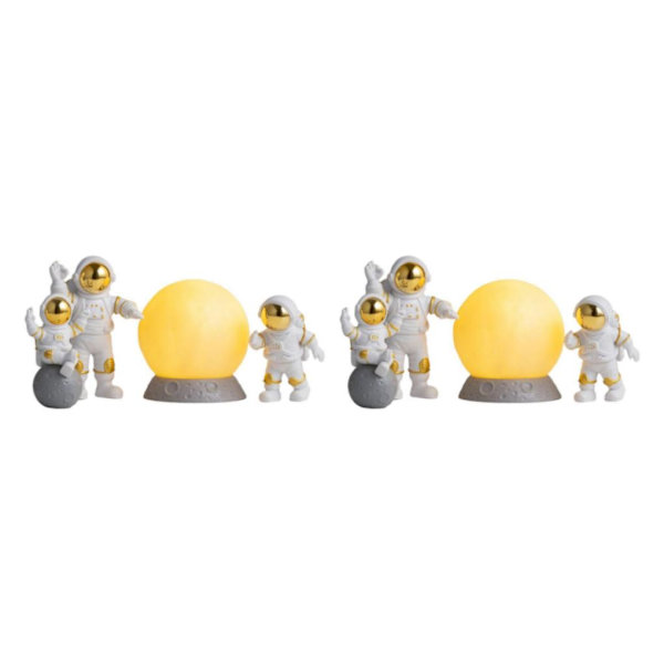 1/2/3/5 4st Astronautfigurer Set Heminredning Söt Sstronaut Gold Yellow 2Set