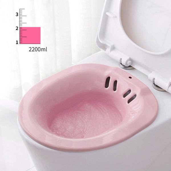 1/5 höftbadkar för toalettsits Bidé Handfat Personal för tvätt Pink 1 Pc