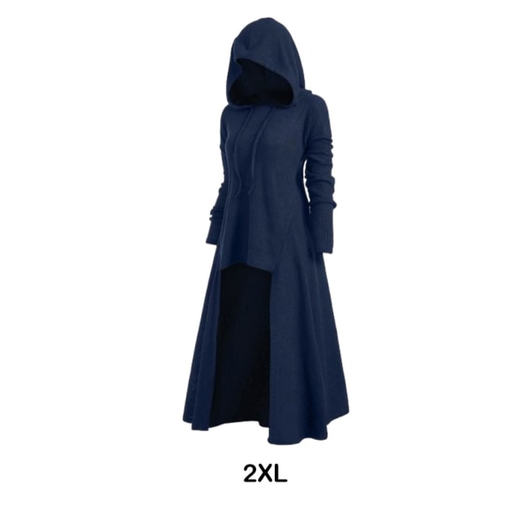 Miniklänning med lång huva varm och håll dig snygg på vintern Dark blue XXL